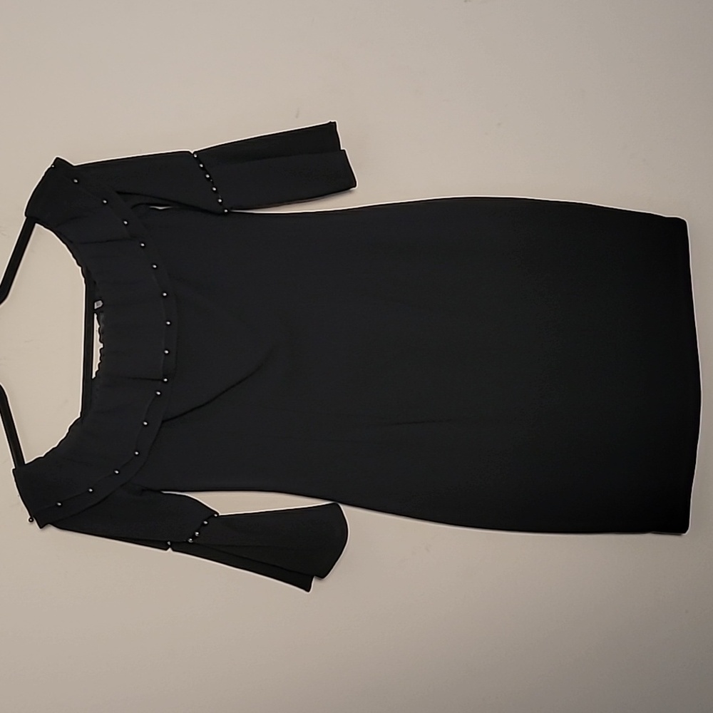 New Elie Tahari Lucia Dress Sz 4 Ruffled Beaded Whisigoth Event Witchy